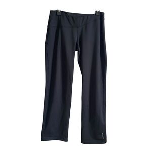 Brooks Black Low Rise Straight Leg Athletic Running Track Yoga Pants Size Large